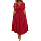 👗🌺 Elegantes Damenkleid mit V-Ausschnitt und gedrehter Vorderseite – 50% RABATT! Figurbetont, fließend & perfekt für festliche Anlässe, Hochzeiten oder Date ✨