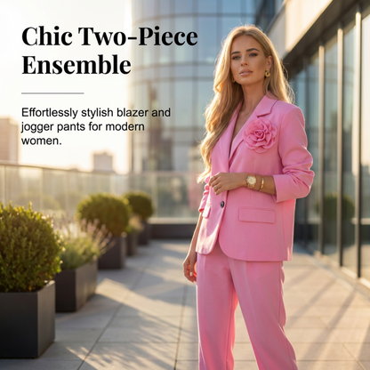 🔥Zeitlich begrenztes Angebot-Damen Elegantes 2-Teiliges Anzug-Set