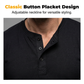 🔥Zeitlich begrenztes Angebot-Einfarbiges Freizeit-Henley-Shirt für Herren