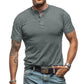 🔥Zeitlich begrenztes Angebot-Einfarbiges Freizeit-Henley-Shirt für Herren