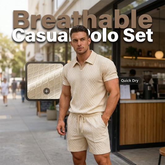 📢Neuheiten & Sonderangebote – Jacquard-Set aus T-Shirt und Shorts für Herren