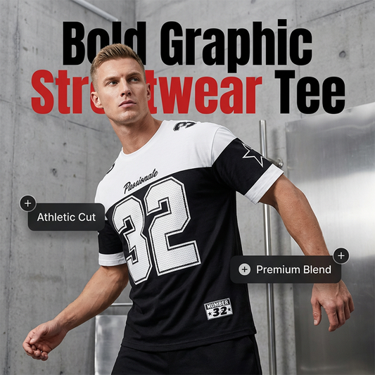 ✨ 50% SPAREN 💥 Herren T-Shirt mit auffälligem Grafik-Design 🎭 Modern, bequem & perfekt für den Alltag 👕
