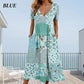 ☀️ FRÜHLINGS DEAL: -50% 🔥 Damen Kleid mit V-Neck & Print 🌸 leicht, stilvoll & perfekt für sonnige Tage 👗💫