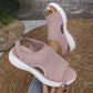🏖️ Sommer-Sale 60% Rabatt 🏝️👡Damen Strick-Plateausandalen ✨Atmungsaktive bequeme Sommersandalen mit weicher Sohle für Stadt & Spaziergänge