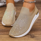 👟 Damen-Slip-On-Sneaker mit Strasssteinen & Schmetterlingsmotiv – glamouröser Look, bequem & einfach anzuziehen – perfekt für Alltag, Reisen & besondere Anlässe