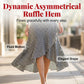 👗 Damen High-Waist Asymmetrical Ruffle Maxi Skirt – eleganter Look, figurschmeichelnd & vielseitig – perfekt für jeden Anlass