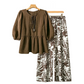 🚗Letzter Tag im Angebot: 50 % Rabatt!⚡ Lässiges Outfit: Bluse mit Bindekragen und weite Hose