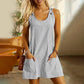 🌺Lässiges, gestreiftes, ärmelloses Playsuit-Kleid für Damen mit verstellbaren Trägern