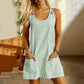 🌺Lässiges, gestreiftes, ärmelloses Playsuit-Kleid für Damen mit verstellbaren Trägern