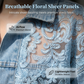 ⌛50 % Rabatt am letzten Tag-Locker sitzende Damenjeansjacke mit Blumenmuster und Spitzen-Patchwork