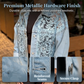 ⌛50 % Rabatt am letzten Tag-Locker sitzende Damenjeansjacke mit Blumenmuster und Spitzen-Patchwork