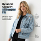⌛50 % Rabatt am letzten Tag-Locker sitzende Damenjeansjacke mit Blumenmuster und Spitzen-Patchwork