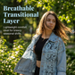 ⌛50 % Rabatt am letzten Tag-Locker sitzende Damenjeansjacke mit Blumenmuster und Spitzen-Patchwork