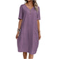 🌺Sommerkleid für Damen mit V-Ausschnitt und lockerer Passform