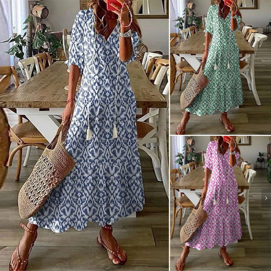 Maxikleid mit V-Ausschnitt