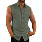⏰ Countdown läuft – 50% nur noch 3 Tage! Herren Sommer ärmelloses Button-Down-Hemd