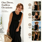 🌸 Damen Maxikleid ohne Ärmel ✨ Rundhalsausschnitt, Taillierte Passform & Eleganter Sommer-Look