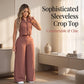 ⌛Zeitlich begrenztes Angebot-2-teiliges Set aus ärmellosem Oberteil und Hose für Damen