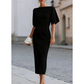 🌟 Der Look, den alle suchen – bei uns 50% günstiger! Elegantes Damenkleid mit U-Boot-Ausschnitt und Flatterärmeln