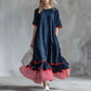Sommerliches Maxikleid für Damen mit gestuften Rüschen