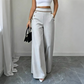 Damen-Hochweitbund-Hosen mit kontrastierenden Besätzen