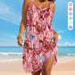 Sommer bedrucktes trägerloses Strandkleid im Ozean-Stil