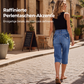 Hoch taillierte knielange Jeansshorts für Damen