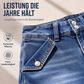 Hoch taillierte knielange Jeansshorts für Damen