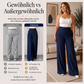🔥Angebote für neue Modelle-Damen-Hochbund-Hosen mit weitem Bein und seitlichen Knöpfen