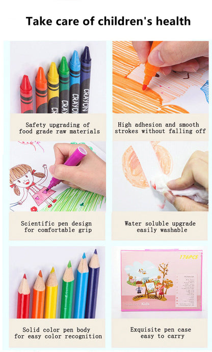 Deluxe 6-i-1 Art Creativity Set (den bästa presenten för barn)