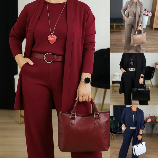 👗-50% pour temps limité🍂 Ensemble 3 Pièces Élégant - Confort Doux et Style Polyvalent 💼📦